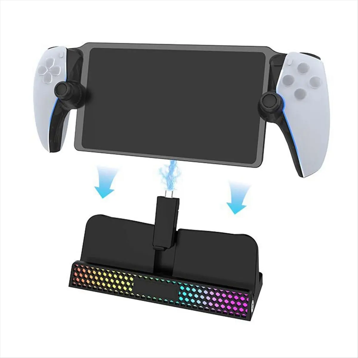 

Портативная зарядная подставка BABQ для PS5 Portal с RGB-подсветкой, белая