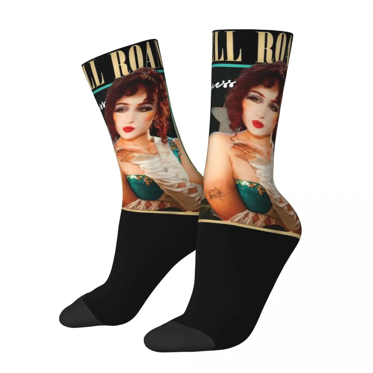 Female Retro Chappell Roan Midwest Princess Socks Warm Funny Pop Music Socks Harajuku Stuff Middle TubeSocks Birthday Present