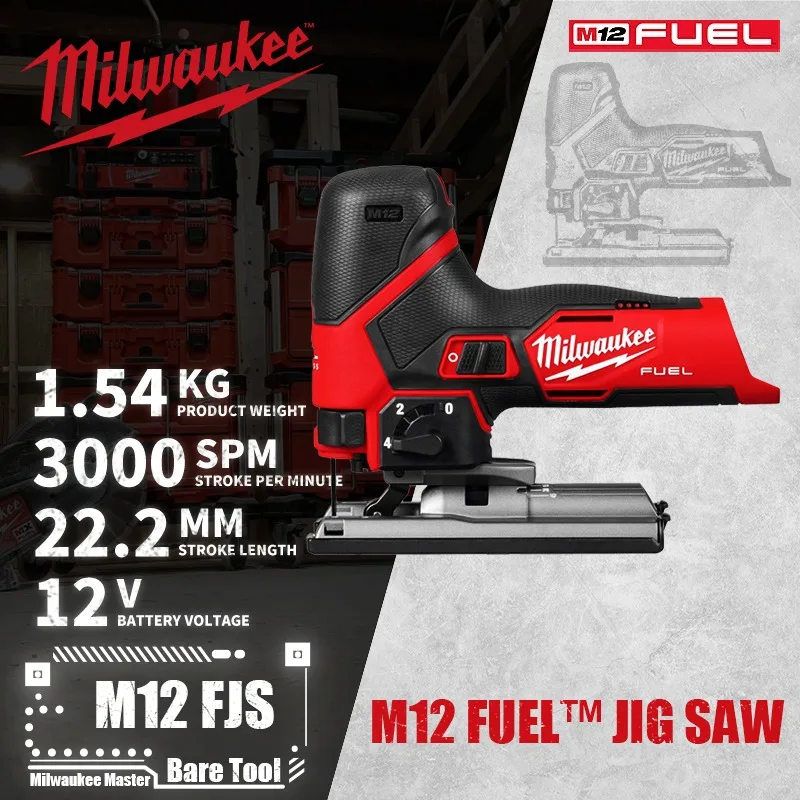 Milwaukee M12 FJS/2545 M12 топливо™Бесщеточная Беспроводная Лобзиковая пила 12 В, литиевые электроинструменты 3000SPM