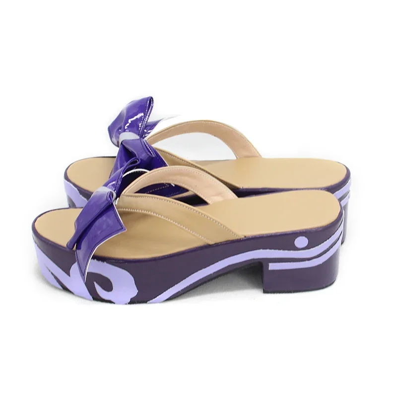 Chaussures de Cosplay de Dessin Animé Genshin Impact, Pantoufle de Sangonomiya Warriomi, Costume pour Femme et Fille