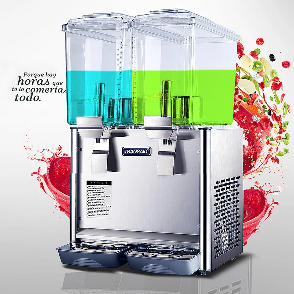 Two-cylinder juice machine Drink container 9L *2 Commercial Juice Dispenser Cool & Hot Beverage Machine 220v 280W 1pc