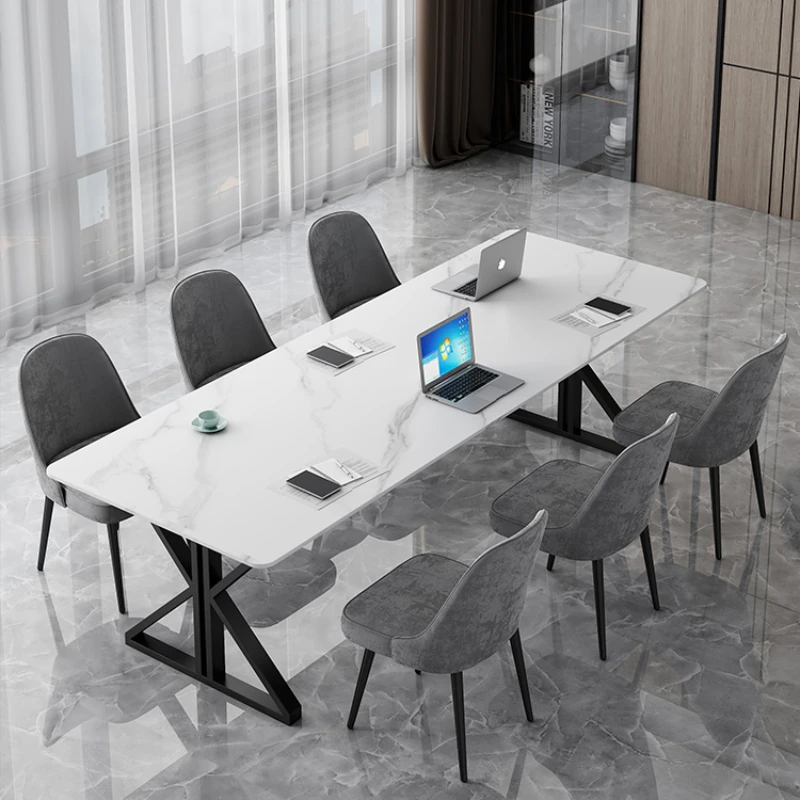 

White Square Conference Tables Computer Study Executive Work Office Desk Standing Meeting Konferenztisch Office Furniture CM50HY