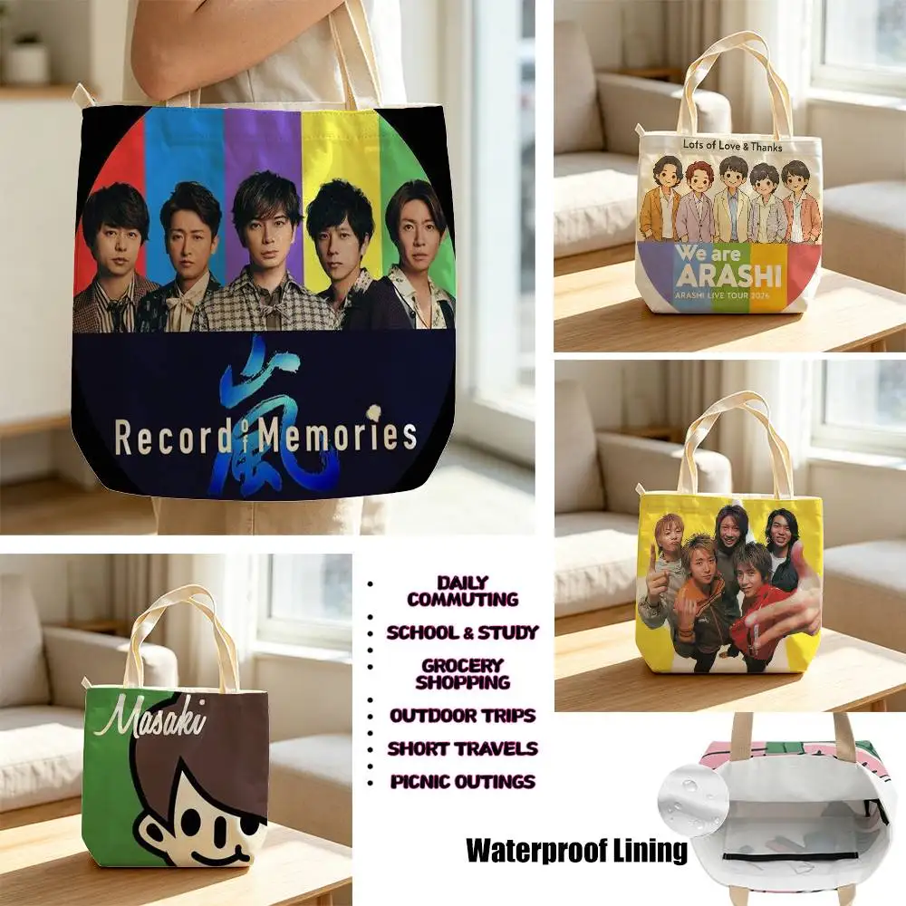 

A-ARASHI-2026 Tour All the BEST Storage Bags Waterproof Canvas bags suitable for going to class, shopping, gifts, and commuting