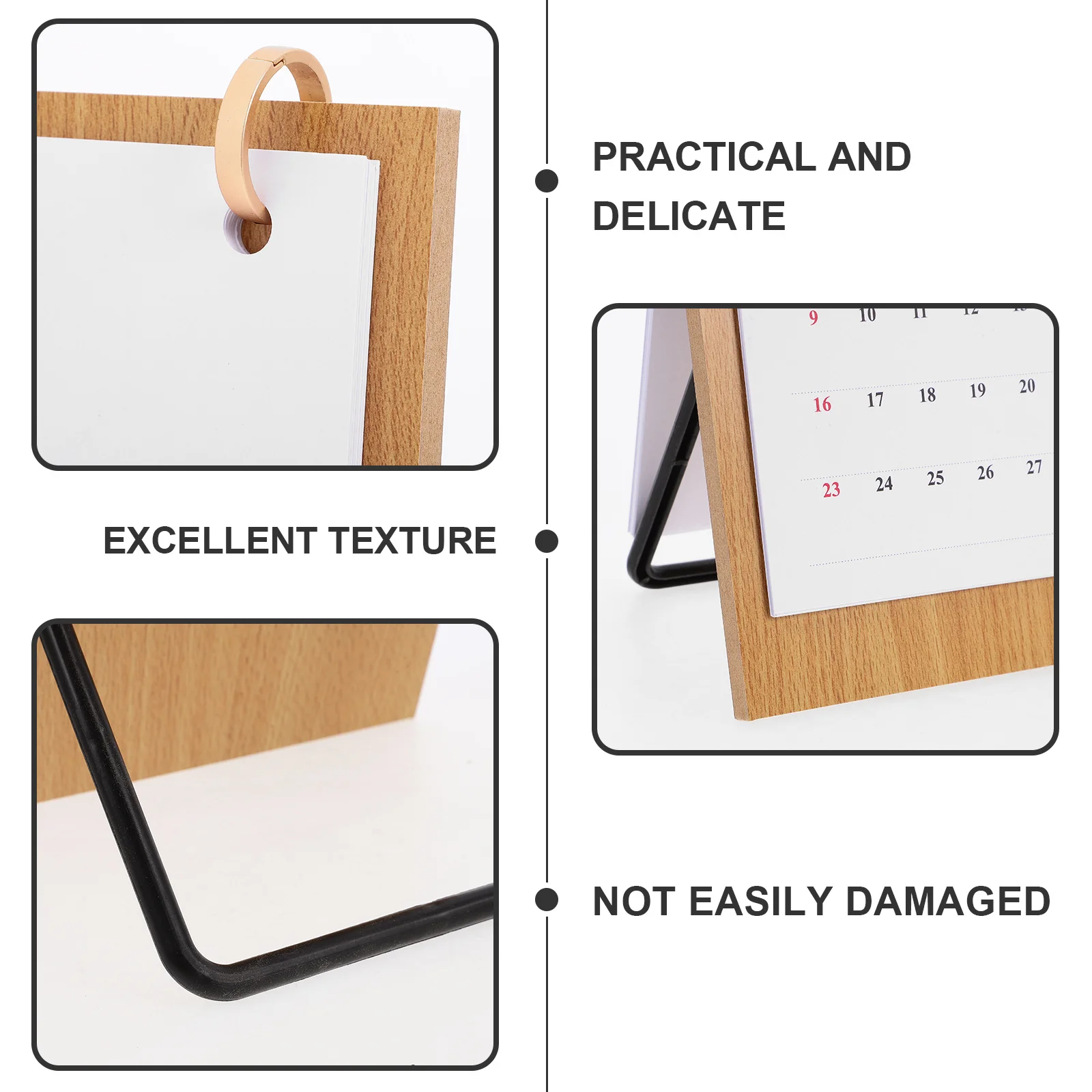 Bureaukalender 2024-2025 Staande Flip Houten Desktop Maandplanner Thuis Tafelblad Decoratieve Bureaukalenders Desktop Kalender