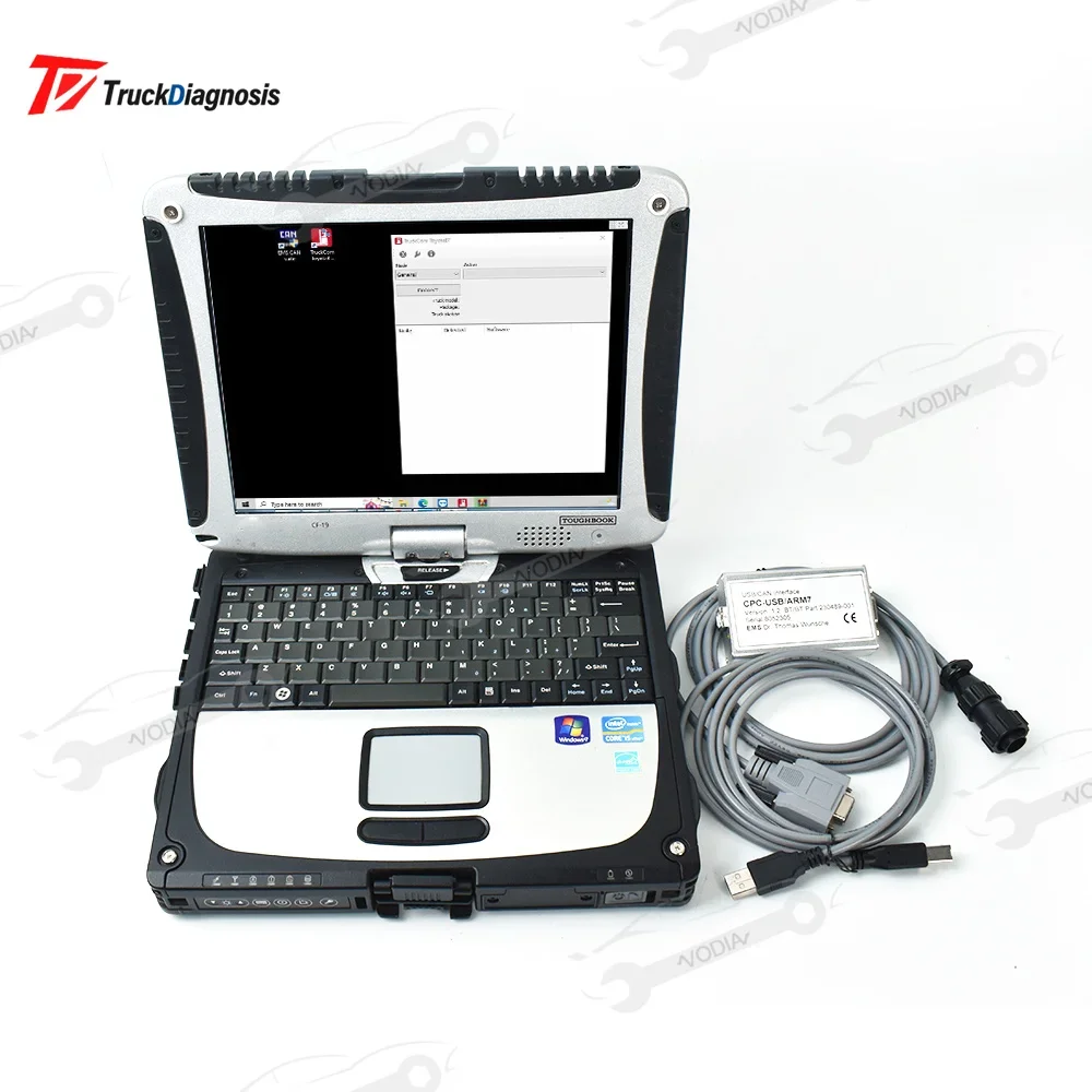 2024 For Toyota bt diagnostic tool scanner, interfaz USB ARM7 BT, compatible con for Toyota BT, EMS, CAN suite with CF19 Laptop