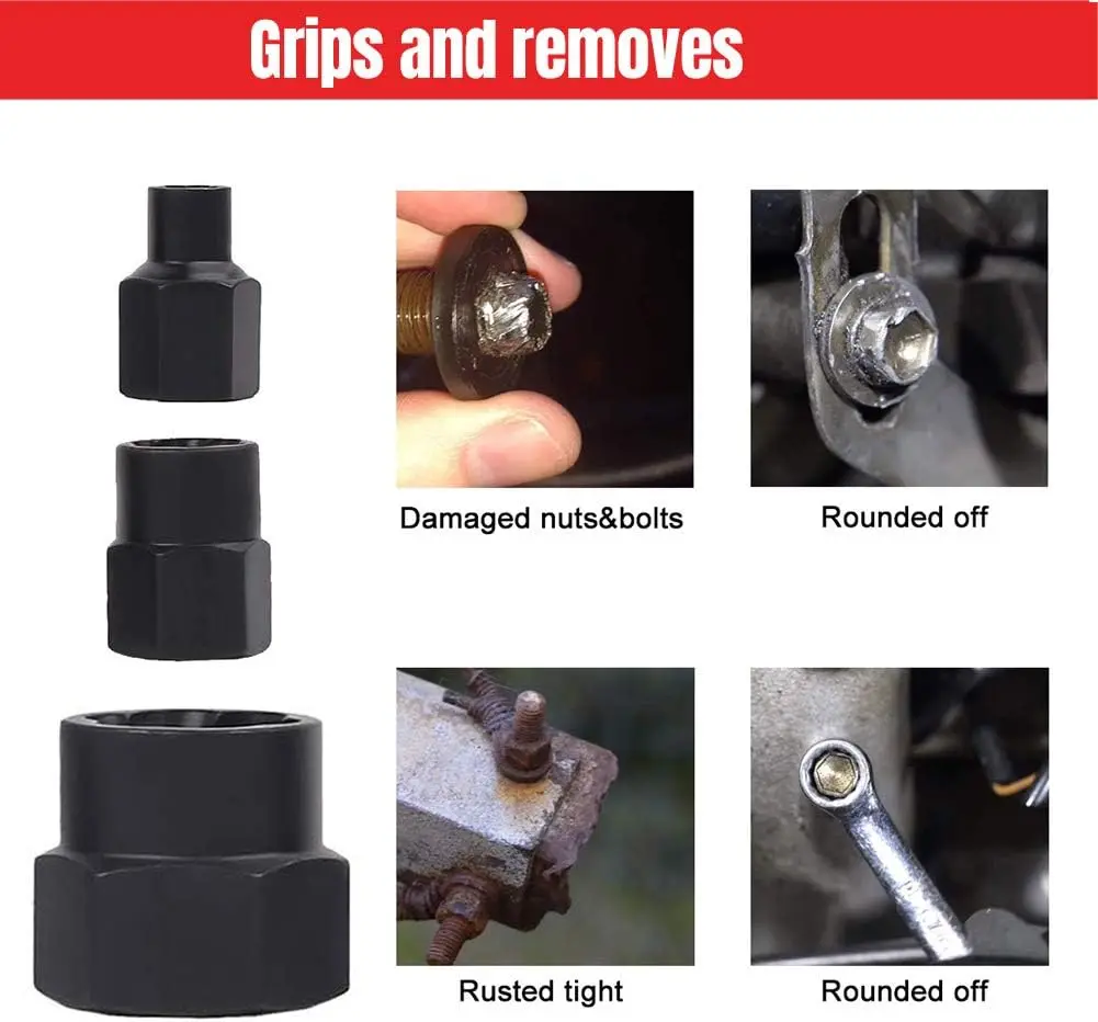 13個入り 3/8インチ ドライブ 破損したボルトとナットの取り外しツールキット（メートル法とインチ法）