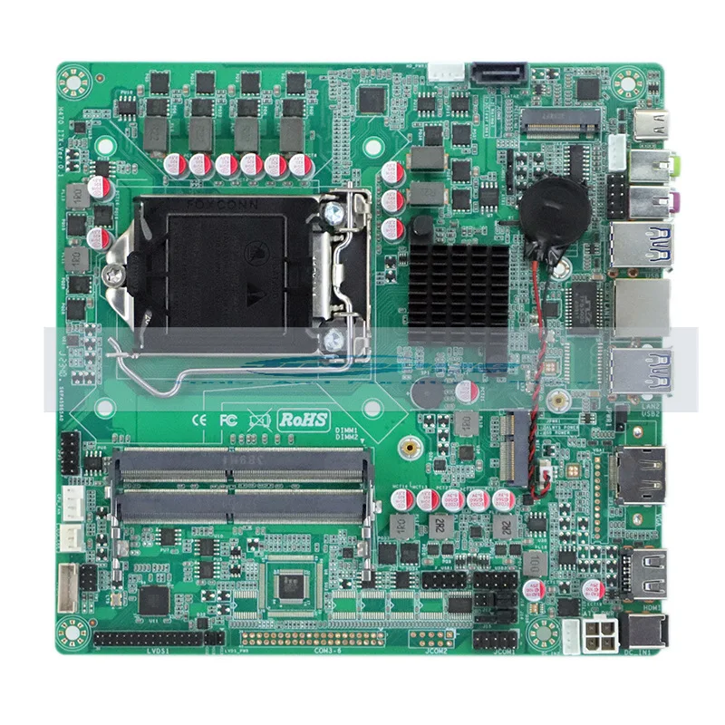 10-11 Generation Integrated Main Board H470ITX Advertising Machine Desktop Can Be Changed To Dual Network Ports 17 * 1 7CM