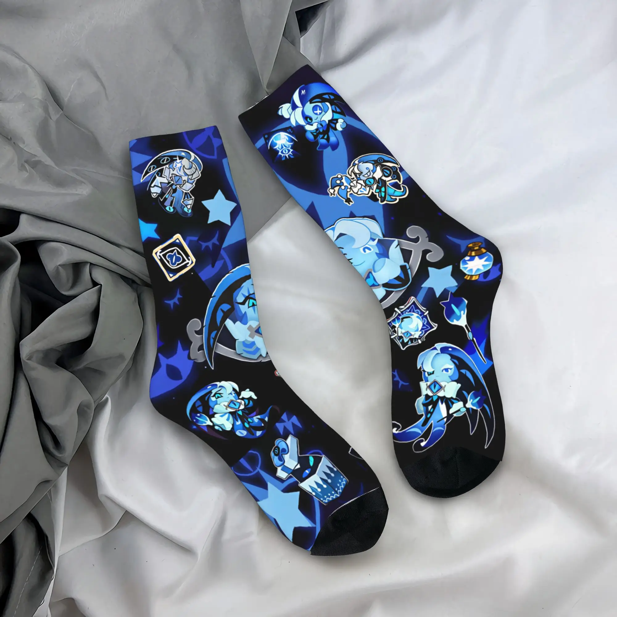 Women Men Socks Shadow Milk Cookie Run Kingdom Stockings Anti Skid High Quality Socks Autumn Funny Design Running Sports Socks