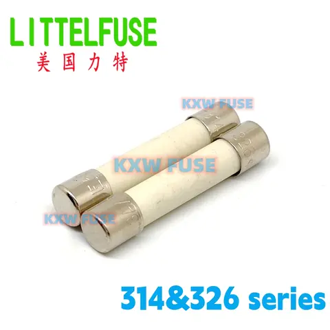 314&326 시리즈 6.3x32mm 3AB 세라믹 퓨즈 0.5A 1A 2A 3A 4A 5A 6A 8A 10A 12A 15A 20A 25A 30A 250V 6x30mm 고속 작동, 시간 지연 퓨즈