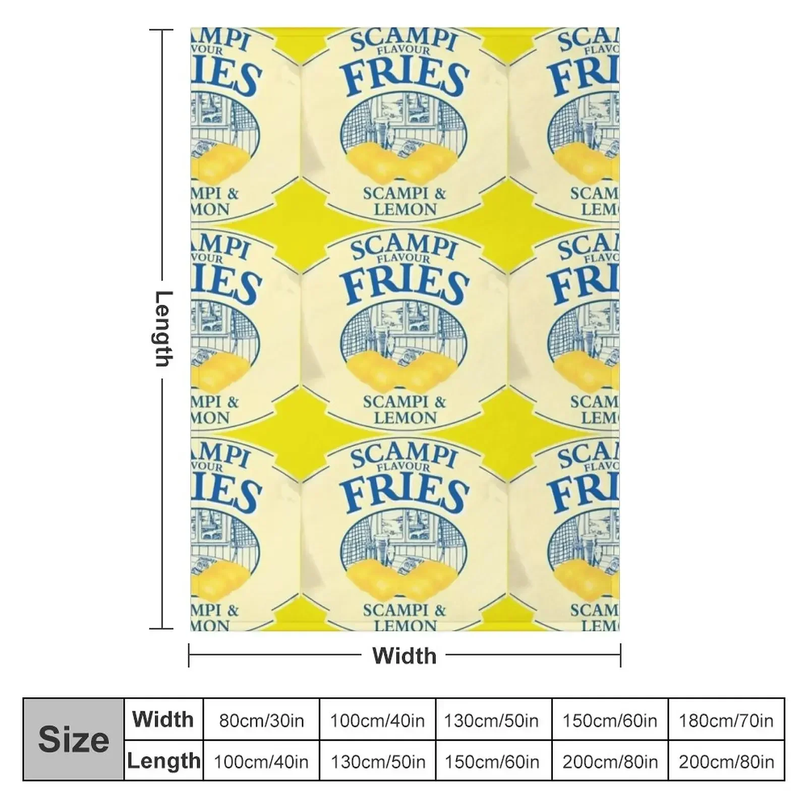 Scampi Fries Throw Blanket Beautifuls Blankets For Bed Personalized Gift Blankets