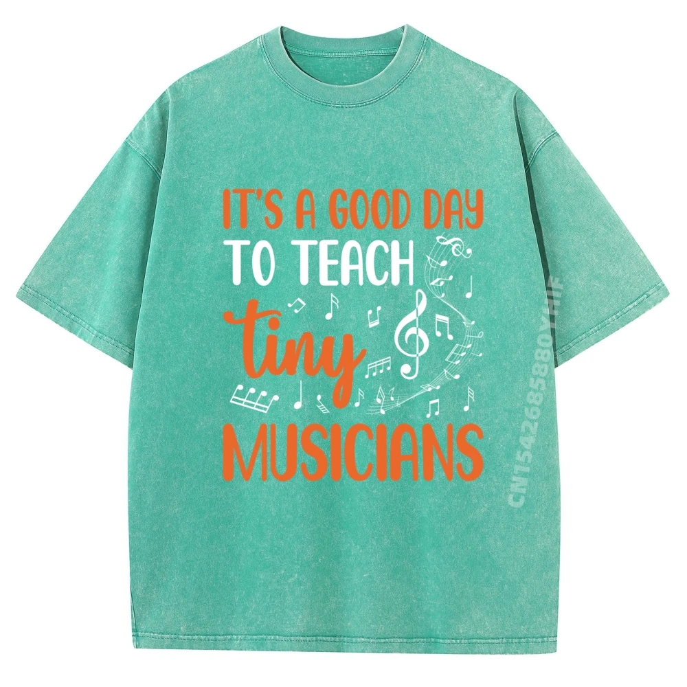 إنه يوم جيد لتعليم الموسيقيين الصغار معلم الموسيقى مضحك تي شيرت الرجال تي شيرت مطبوع الجرافيك غسلها قميص #2