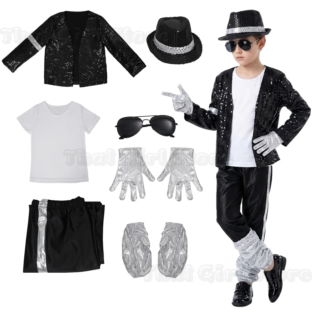 Halloween Coplay outfit for Show Performance Party Michael Jackson Celebrity Birthday Carnival Billie Jean Pop Star MJ costume