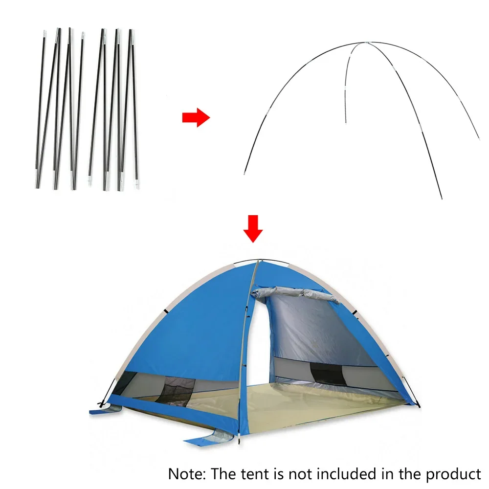Teleskop Zeltstangen Fiberglas Camping Zeltstange Bars Outdoor Stützstangen Markise Rahmen Kit Für Camping Zelt Zubehör