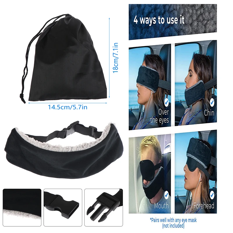 

1 Pcs Head Support Strap Adjustable Travel Pillow Airplane Neck Support Band Portable Cars Seat Sleep Aid Head Fixed Strap