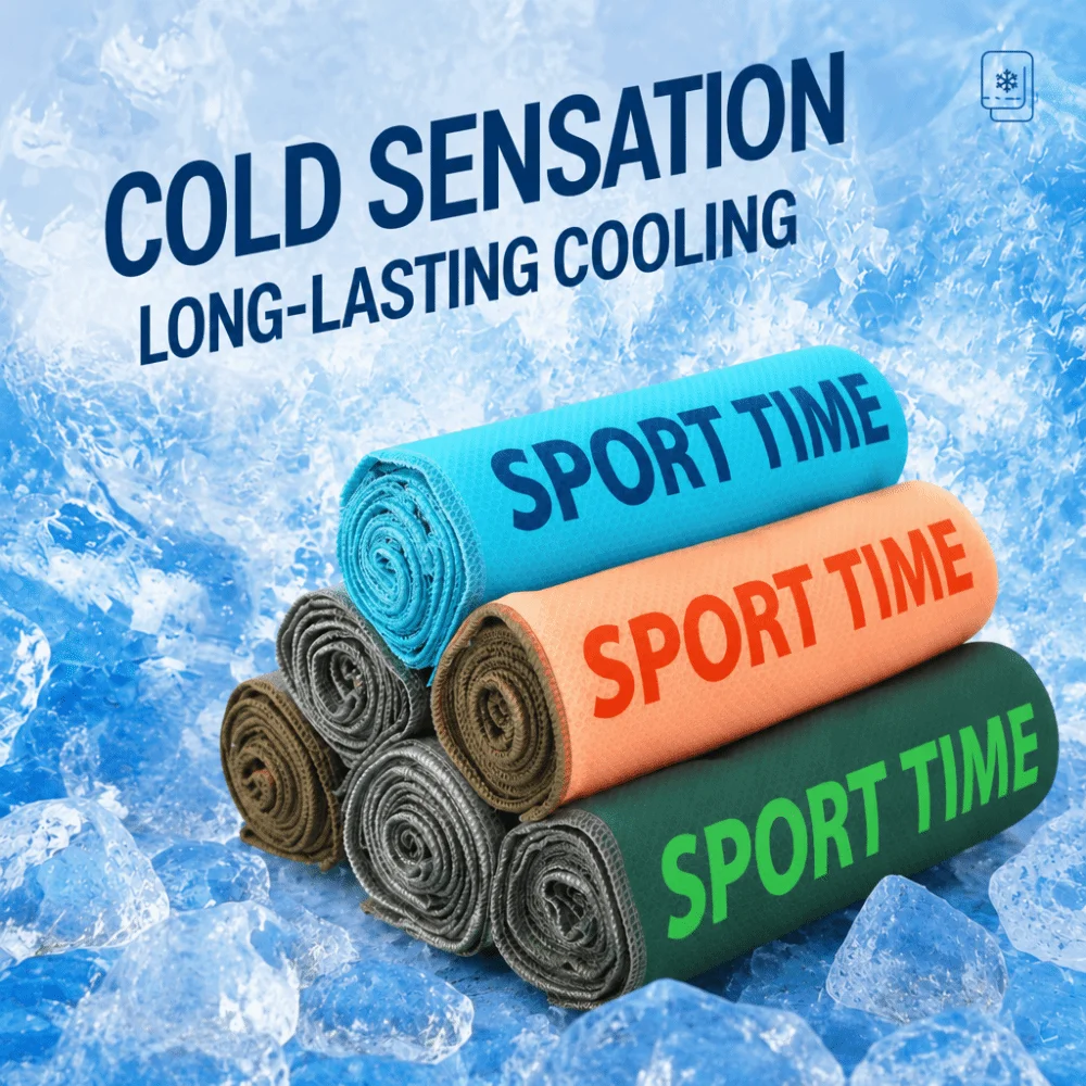 Skin Friendly Ice Silk Fabric Cooling Towel Cool Feeling Super Absorbent Sweat Wipe Fast Drying Quick Dry Cloth Outdoor