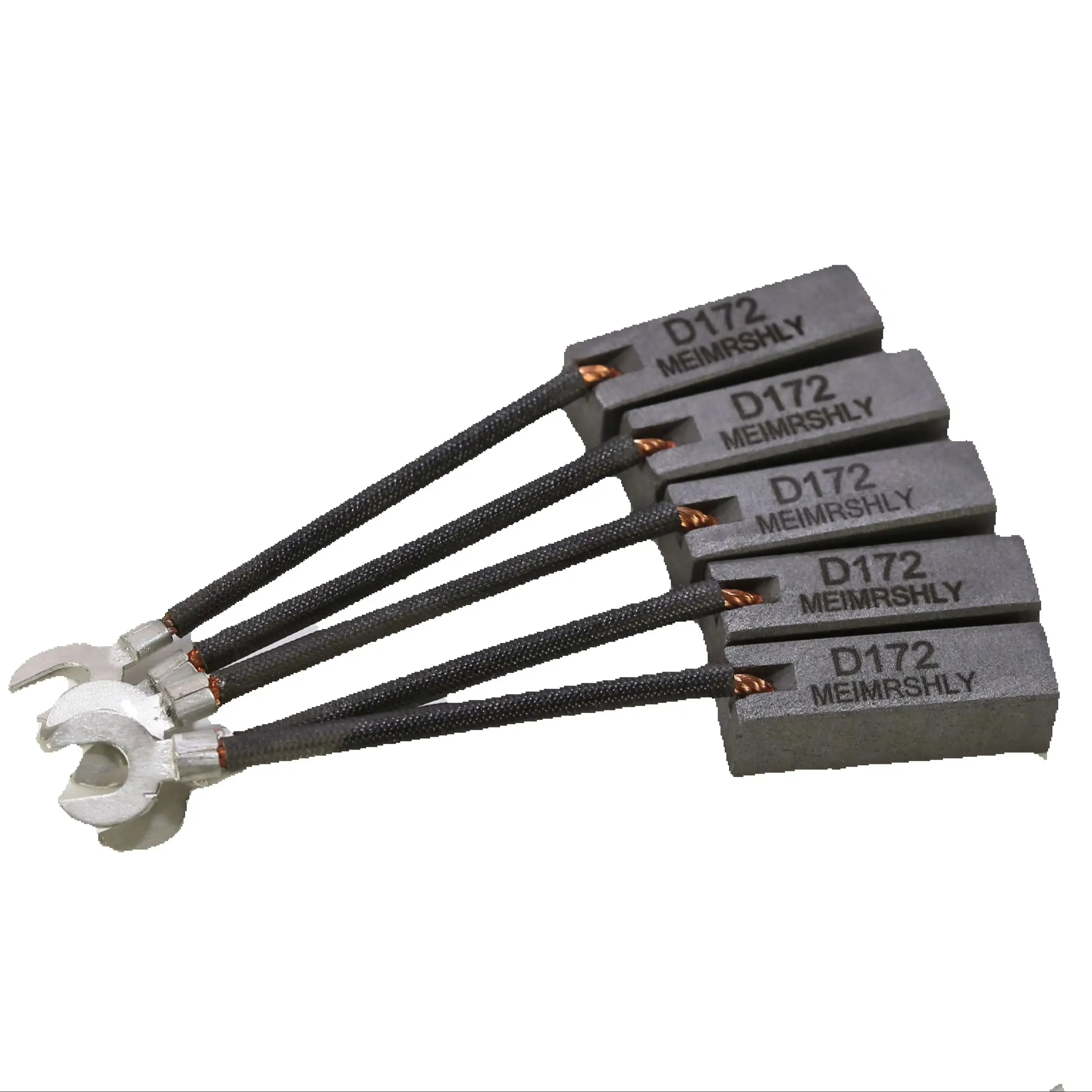 8PCS MEIMRSHLY D172 Generator Carbon Brush 12.5X12.5X35/40/32/50mm High-voltage Motor Grounding Tail Shaft Z2 Brush