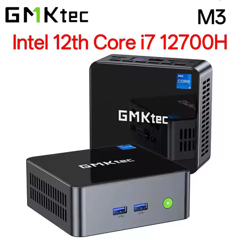 GMKtec Mini PC M3 Intel Core i5-12450H Desktop Mini PC Gamer Compute Windows 11 Pro 2*DDR4 3200Mhz Pcie 3.0 NVMe SSD Wifi6 BT5.2