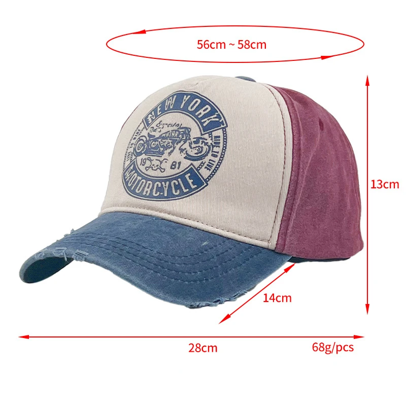 Trend splicing color baseball cap men's Japanese light board cap fashion trend sun hat women