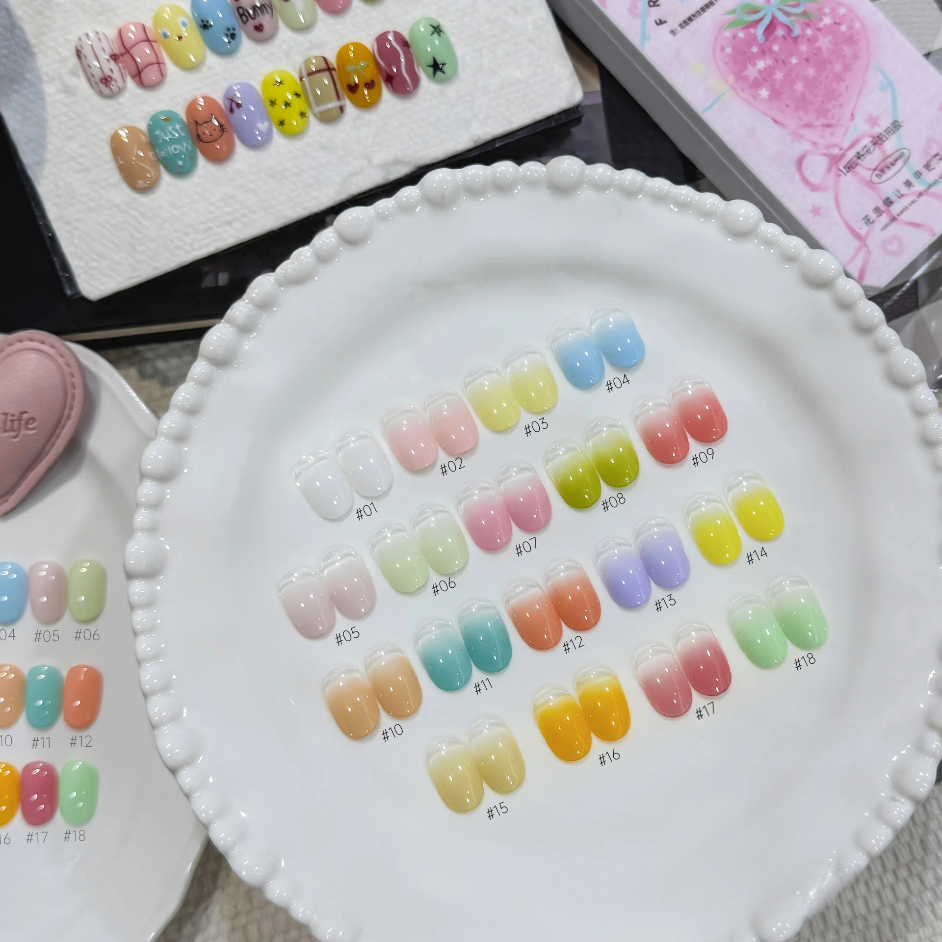 18 Grid Macaron Color Pat Painting Gel Nail 2g No Wipe 4 In 1 Soak Off UV LED Gel Polish Transfer Printing Gradient for Manicure