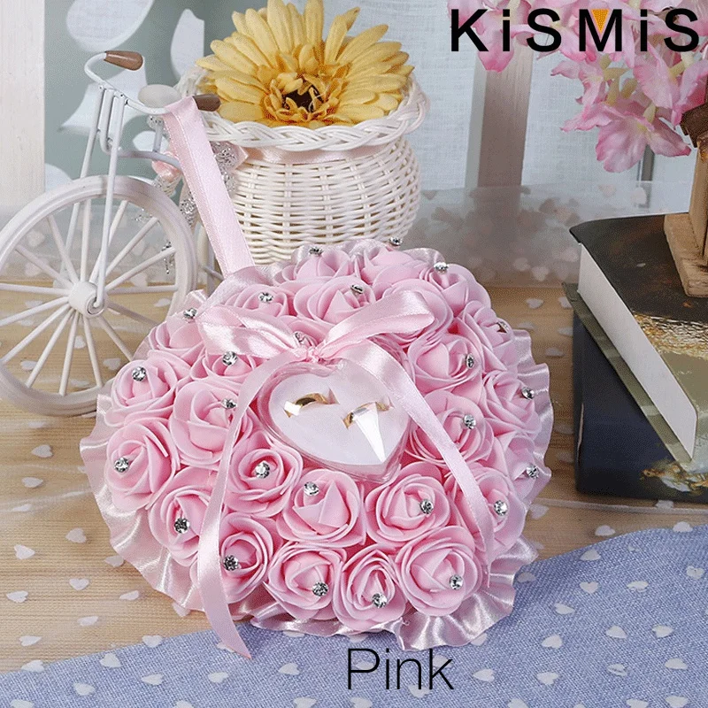Wedding Ring Pillow Couples Rose Ring Box Wedding Storage Props 1PC Wedding Decoration Supplies image 6