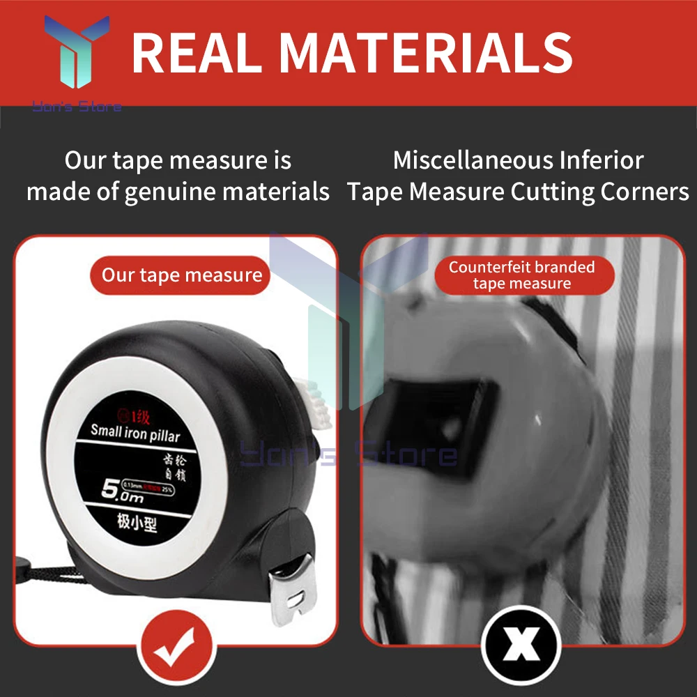 5/7.5/10M Tape Measure Drop Resistant Wear Resistant Thickened Portable Steel Tape Measure High Precision Ranging Tool