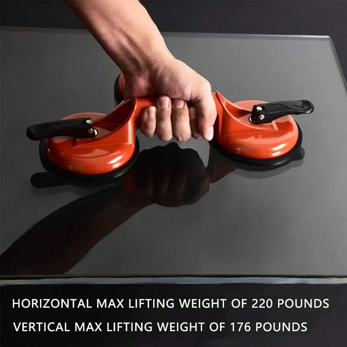 Glass Lifting Suction Cups Heavy Duty Vacuum Handle Holder to Lift Large Glass/Floor Gap Fixer for Tiles Mirror Granite Lifting