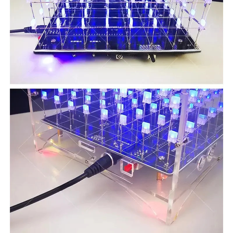 Light Cube Kit 8X8X8 WIFI Mobile APP Changing 888 Creative LED Electronic DIY Production Parts