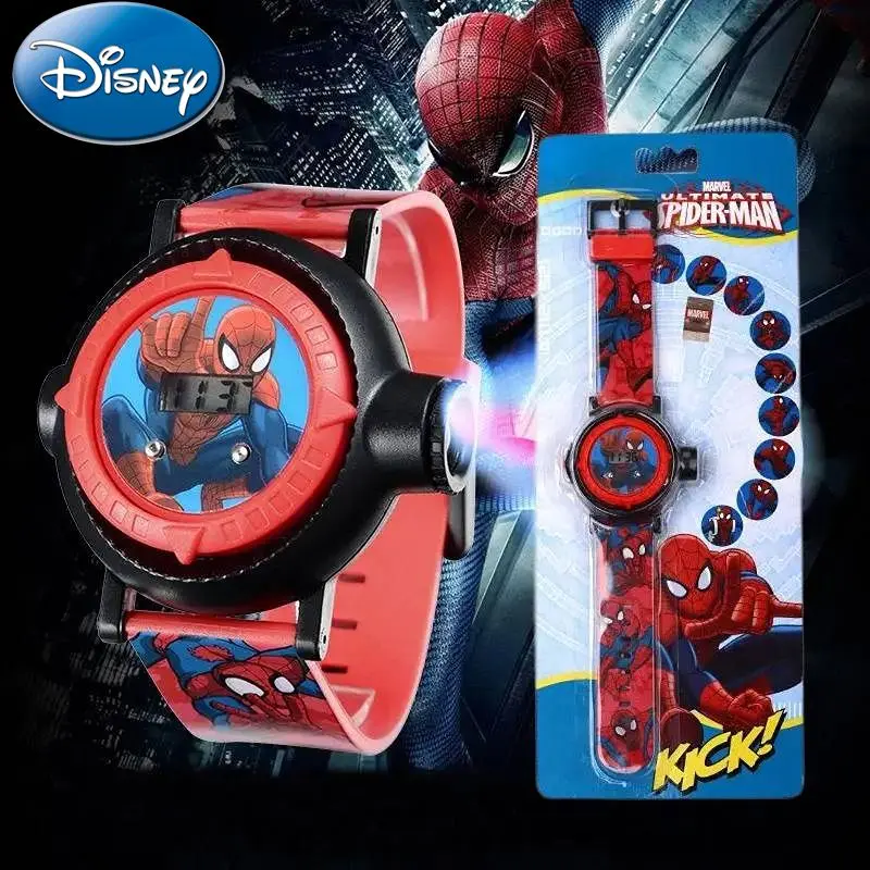 Disney children's electronic watch boy watch cool elementary school student Spiderman cartoon boy kindergarten boy watch