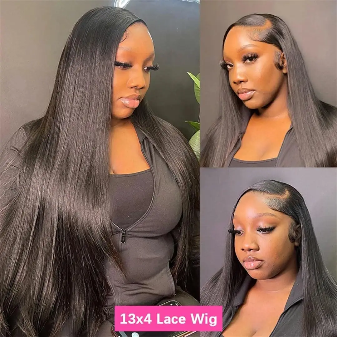 28  30  32  34  inch Straight Lace Front Wigs Human Hair 13x4 13x6 HD Transparent Brazilian 5X5 6X4 4x4 Closure Wig