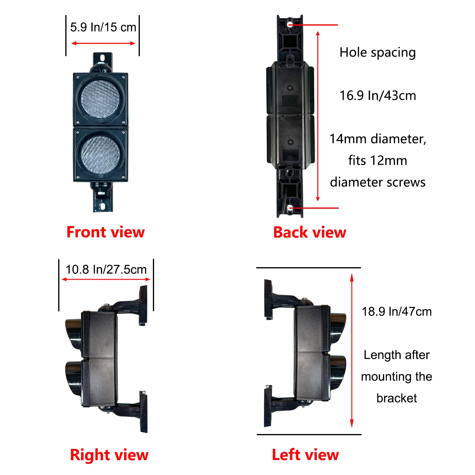 Светофор управления движением, сигнальные палочки, красный, зеленый, светодиодный предупреждающий светильник безопасности, 100 мм, сигнал безопасности, ПК, IP65, водонепроницаемый, для гаража, 220 В