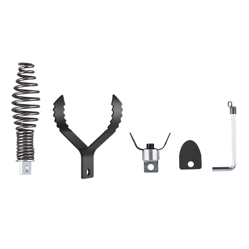 

5Piece Drain Snakes Drill Attachment Cutter Head Set For 4-8Inch Pipe Cleaning Quickly Lock Installation for Populo 601C