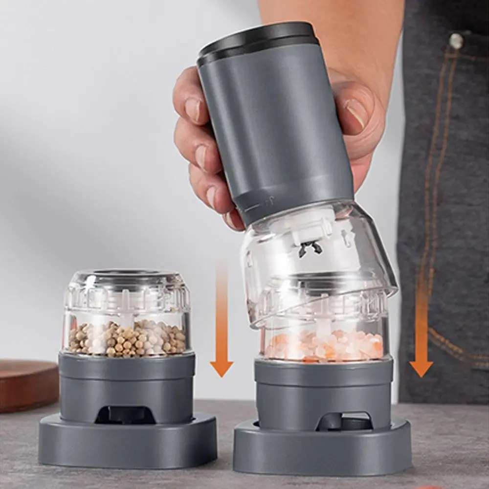 Adjustable USB Charging Electric Grinder Wireless Automatic Coffee Grinder One-Handed Operation Mini Pepper Grinder Home