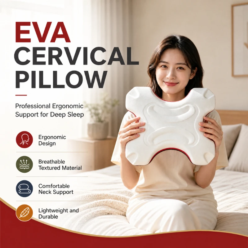 EVA Foam Molded Waterproof Massage Headrest Cervical Spine Stretching Massager Traction Device Massage Corrector for Neck
