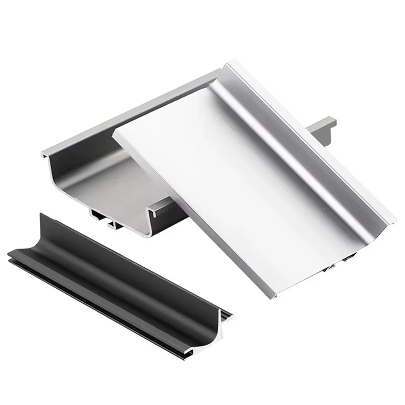 Invisible L-shaped embedded kitchen cabinet, ventilation hole, aluminum alloy upper cabinet, modern design, durable hotel drawer