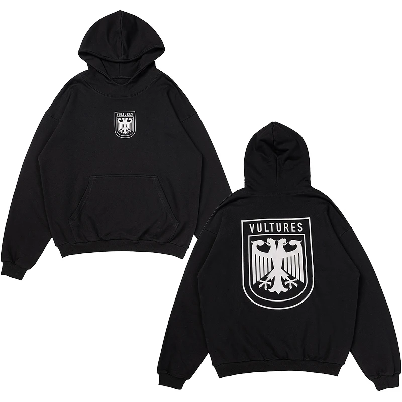 

American High Street Kanye West Hoodie High Quality Men Women Loose Pullovers Double Head Eagle Print KANYE WEST Sweatshirts