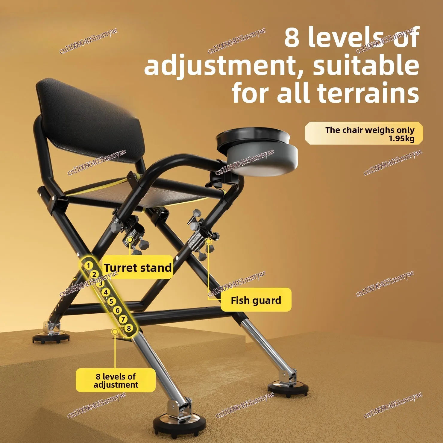 All-terrain Fishing Chair  Folding Chair Multifunctional Wild  Foldable Fishing Chair
