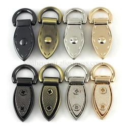 2pcs Metal Bag Anchor Hanger D Ring Bag Strap Buckles Leaf Shape for Bags Snap Hook Parts Handbag DIY Accessories