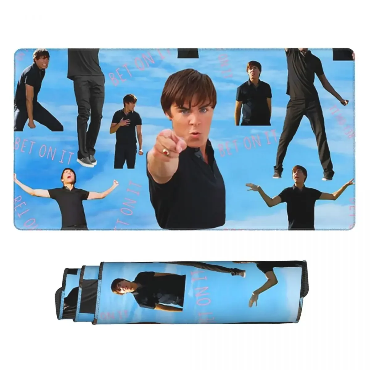 Large Mouse Pad Zac Efron Troy Bolton Bet On It High School Musical Gamer PC Laptop Mats Keyboard Carpet Accessories Desk Mat