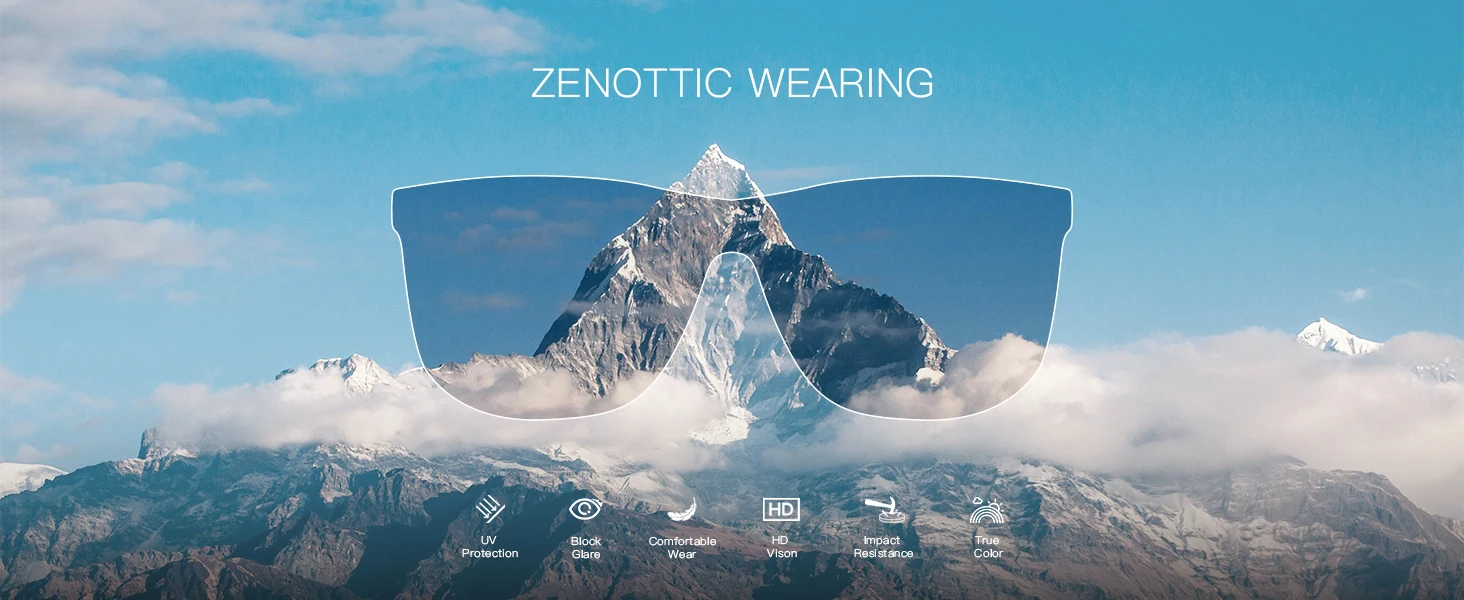 ZENOTTIC UV400-Schutz Nachtsichtbrille Herren Polarisierte Sonnenbrille Leichter TR90-Rahmen Quadratische Herren-Sonnenschutzbrille – Detail 7