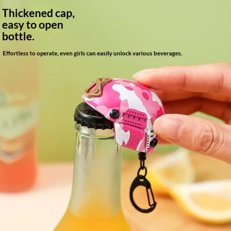 Mini Tactical Fast Helmet Model Keychain Key Ring Portable Bottle Opener Keychain Backpack Charm  Fan Accessories Gift