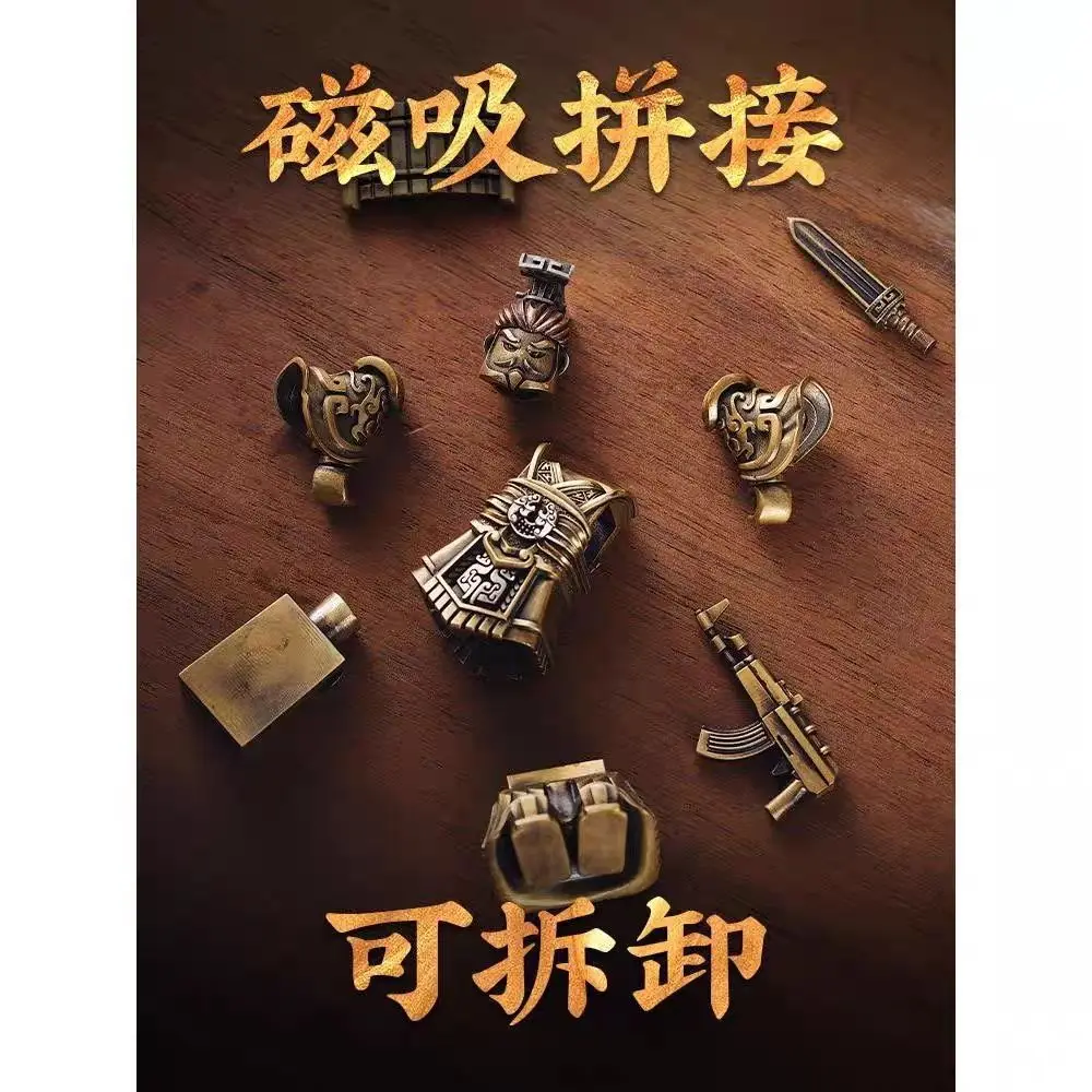 Keizer Van Qin-dynastie MOC Bouwstenen Eeuwige Keizer Ying Zheng Delicate Metalen Magnetische Gezamenlijke Bricks Speelgoed Koper Materiaal