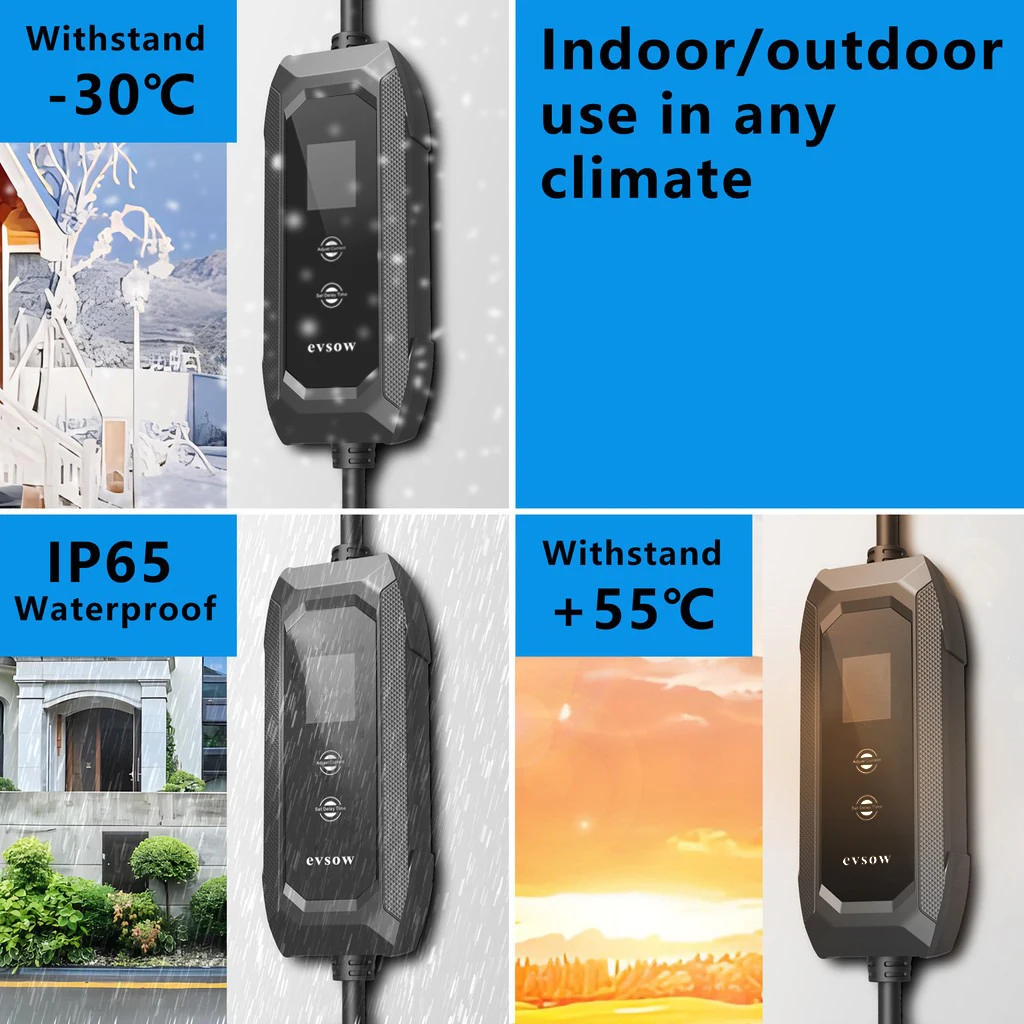 3,5 кВт Type2 EV Зарядное устройство Type1 GBT Портативное зарядное устройство для электромобиля 16A 1P Регулируемый ток и комплект времени зарядки для Tesla для автомобиля BYD