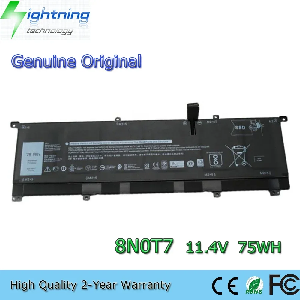 

New Original 8N0T7 11.4V 75Wh Laptop Battery for Dell XPS 15 9575 2-in-1 Precision 5530 2-in-1 D1805TS TMFYT etc.