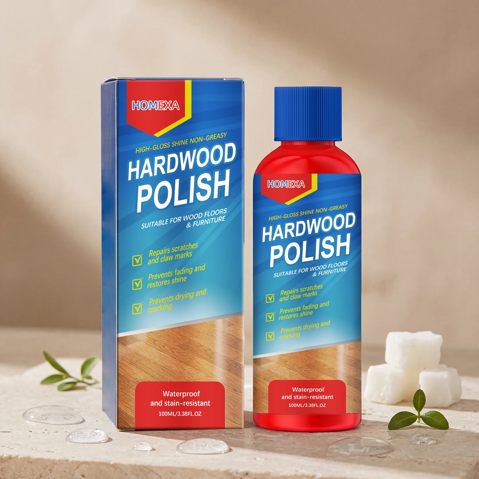 Hardwood Care Polish - Daily Scratch Repair, Smooth Shine, Floor Maintenance and Long-Lasting Protection for Wooden Floors