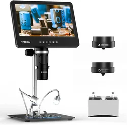 TOMLOV DM601 Microscope Camera Digital 1500X Triple Lens 7