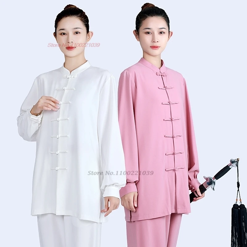 2024 chinese tai chi kungfu uniform martial arts chinese traditional kung fu wushu set sports morning training exercise suit