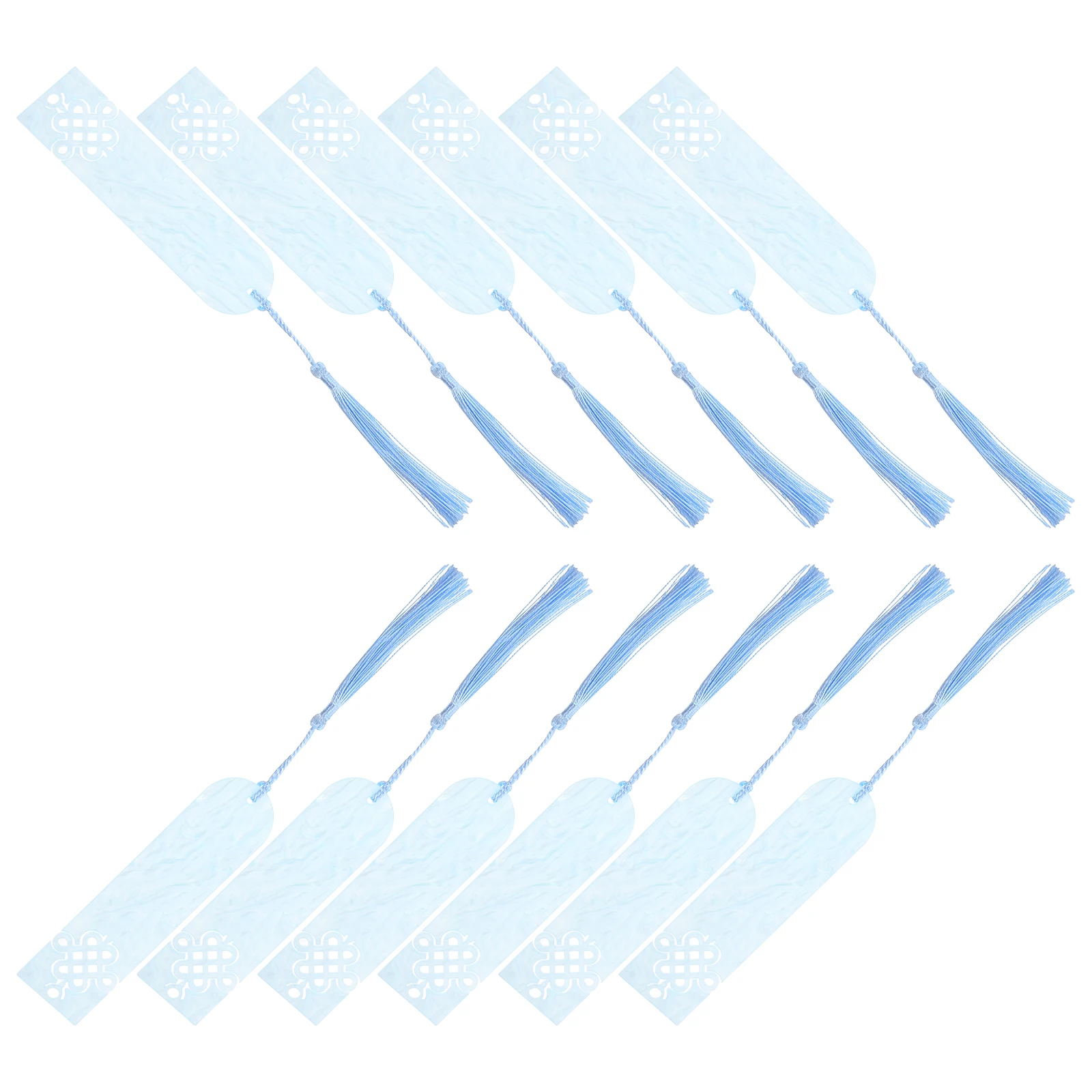 12pcs 중국 스타일 중공 아크릴 책갈피 여성을위한 레트로 책갈피 매력 펜던트 어린이 행운의 매듭 문화 선물 사무실 홈