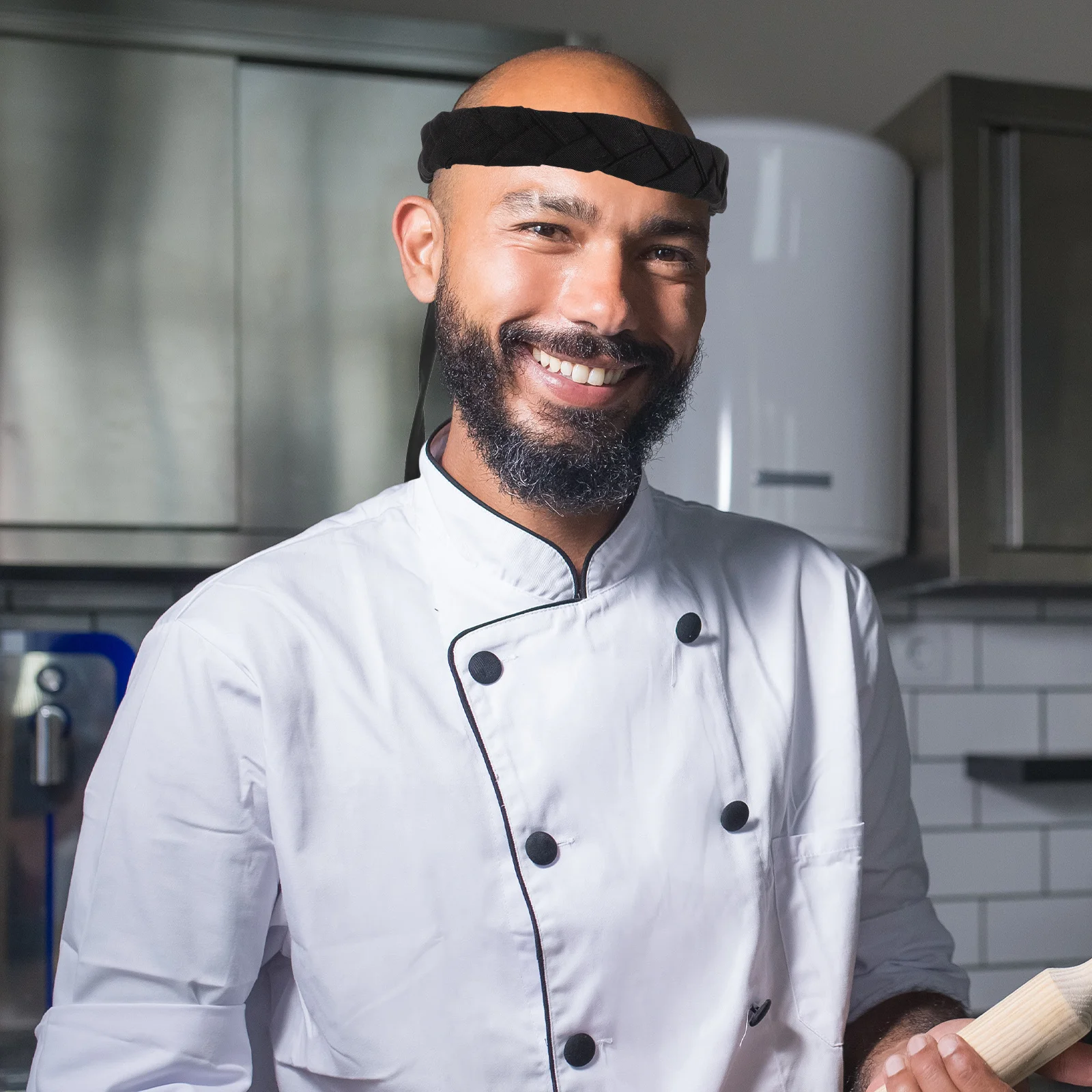 

Braided Headband For Chef Japanese Headband Adjustable Sweat-Absorbing Cooking Accessory Lightweight Cotton Linen Men