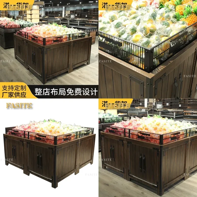 For Fruit and Vegetable Display Shelves Commercial Grade Supermarket Mall Retail Store Organizer Sturdy
