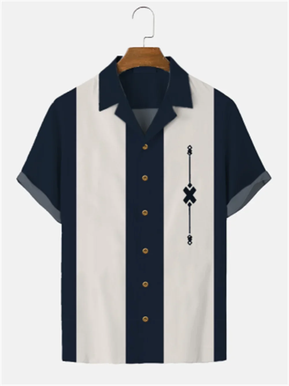 بسيطة المشارب قمصان عادية للرجال الملابس ثلاثية الأبعاد الطباعة هاواي شاطئ قمصان الصيف عادية كم قصير التلبيب بلوزة الذكور بلايز #5